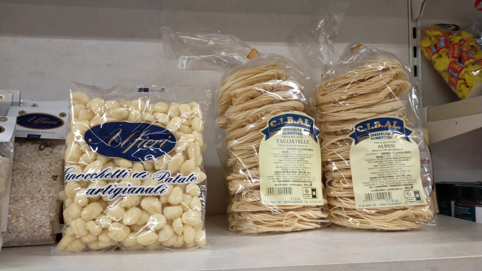 Gnocchetti di Patata Artigianale Alfieri e Tagliatelle